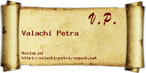 Valachi Petra névjegykártya
